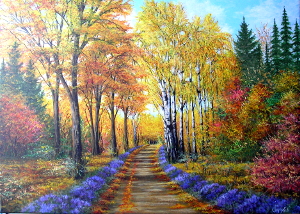 Chrysanthemums in the park 300x214 px