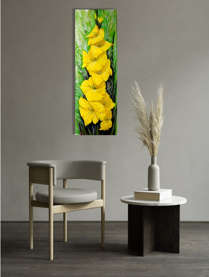 Yellow gladiolus
