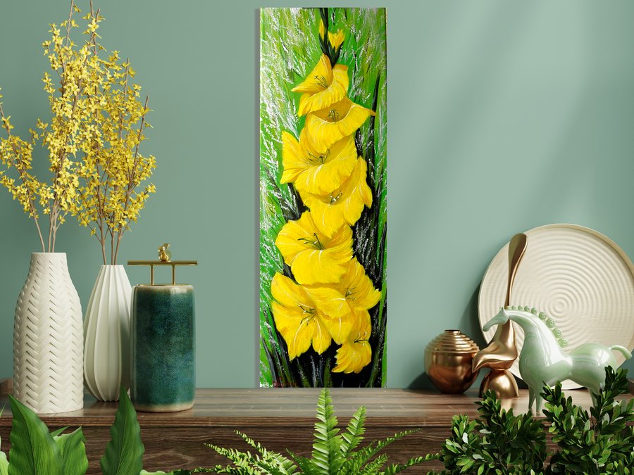 Yellow gladiolus