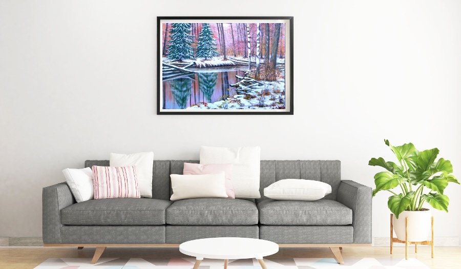 Winter in the  forest